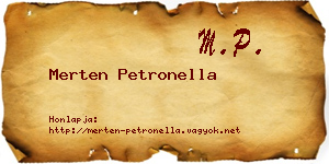 Merten Petronella névjegykártya